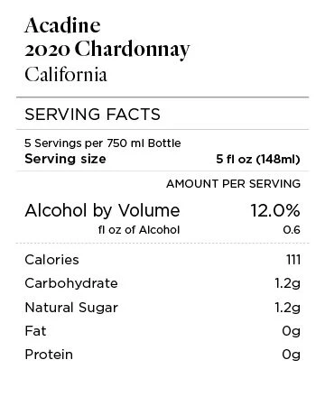 Acadine 2020 Chardonnay, California - Image 4