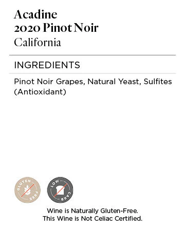 Acadine 2020 Pinot Noir, California - Image 5