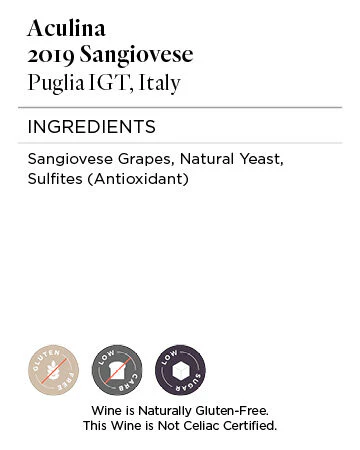 Aculina 2019 Sangiovese Puglia IGT, Italy - Image 5