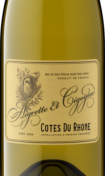 Aigrette et Cigogne 2023 White Blend Côtes du Rhône, France - Image 2