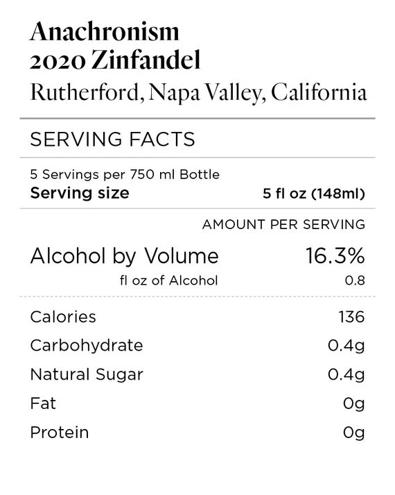 Anachronism 2020 Zinfandel Rutherford, Napa Valley, California - Image 4