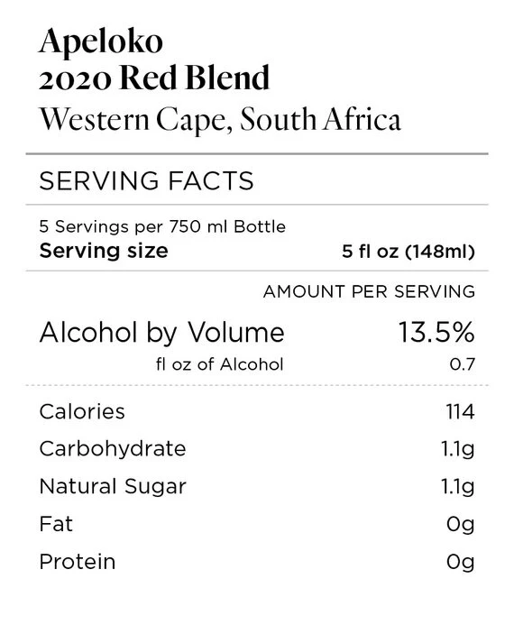 Apeloko 2020 Red Blend Western Cape, South Africa - Image 4