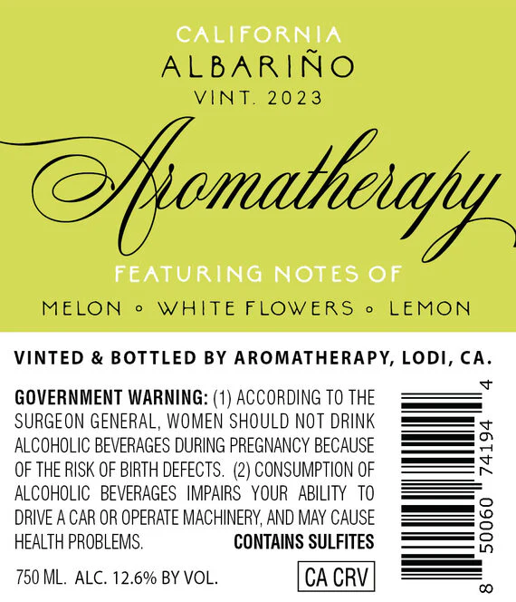 Aromatherapy 2023 Albariño, California - Image 3