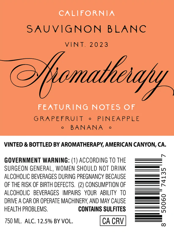 Aromatherapy 2023 Sauvignon Blanc, California - Image 3