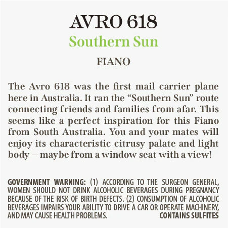 Avro 618 2021 Southern Sun Fiano South Eastern Australia - Image 3