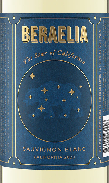 Beraelia 2020 Sauvignon Blanc, California - Image 2