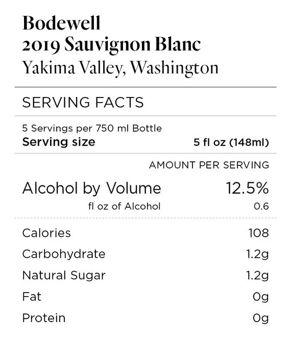 Bodewell 2019 Sauvignon Blanc Yakima Valley, Washington - Image 4