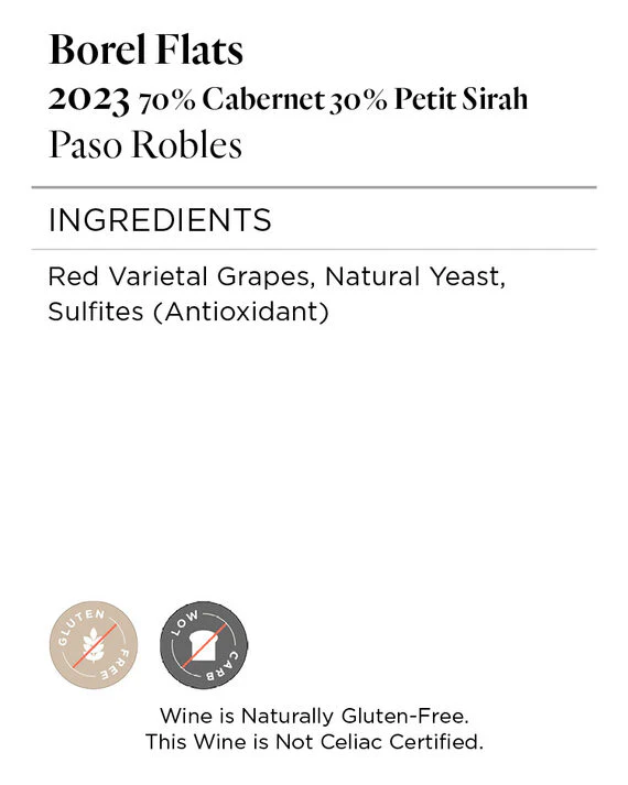 Borel Flats 2023 Cabernet Sauvignon – Petite Sirah Paso Robles, California - Image 5