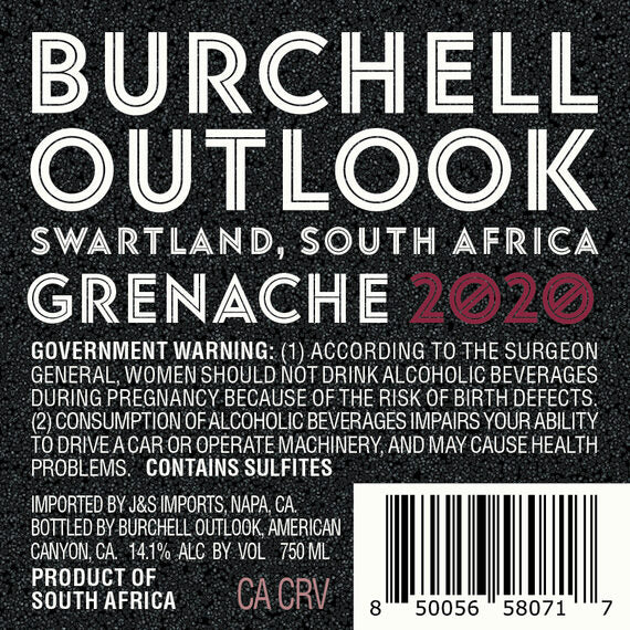 Burchell Outlook 2020 Grenache Swartland, South Africa - Image 3