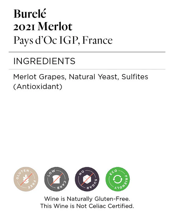 Burelé 2021 Merlot Pays d'Oc IGP, France - Image 4