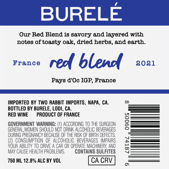 Burelé 2021 Red Blend Pays d'Oc IGP, France - Image 3