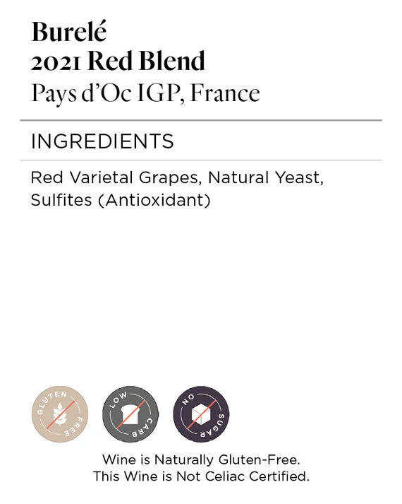 Burelé 2021 Red Blend Pays d'Oc IGP, France - Image 5