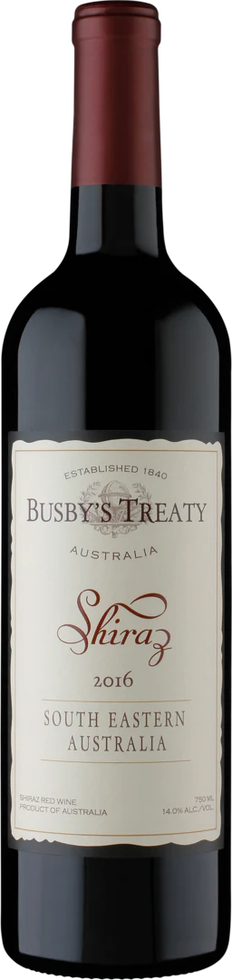 Busby's Treaty 2016 Shiraz South Eastern Australia Australia