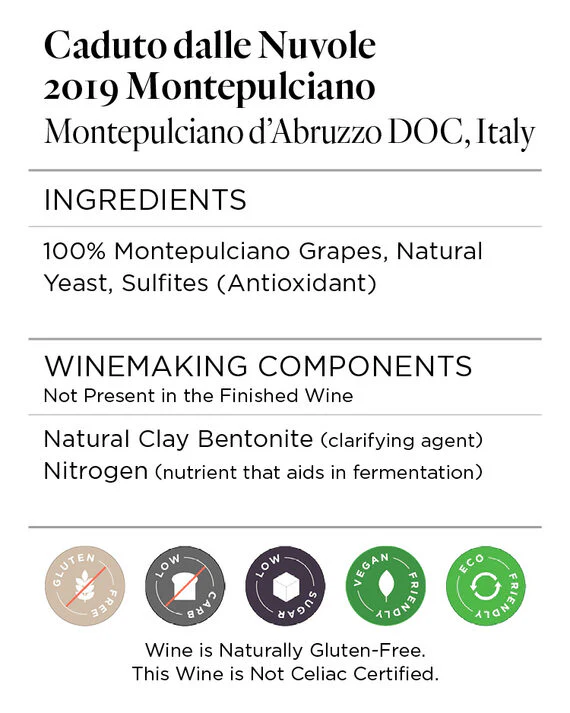 Caduto dalle Nuvole 2019 Montepulciano d'Abruzzo DOC, Italy - Image 4