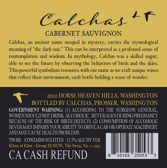 Calchas 2022 Cabernet Sauvignon Horse Heaven Hills, Washington - Image 3