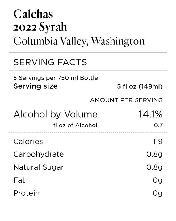 Calchas 2022 Syrah Columbia Valley, Washington - Image 4