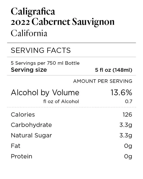 Caligrafica 2022 Cabernet Sauvignon, California - Image 4