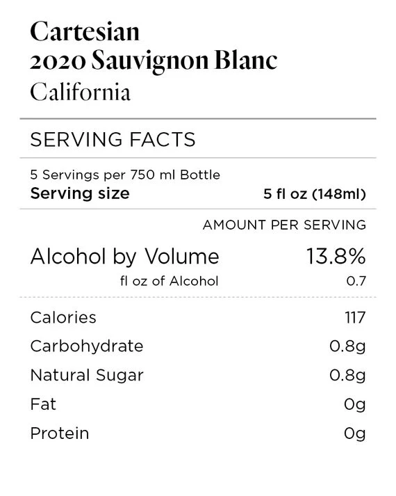 Cartesian 2020 Sauvignon Blanc California - Image 3