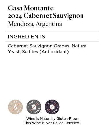 Casa Montante 2024 Cabernet Sauvignon Mendoza, Argentina - Image 4