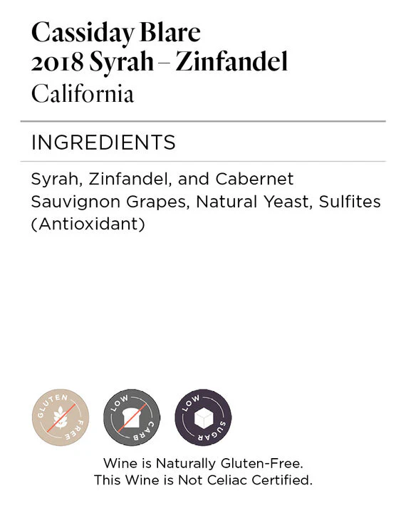Cassiday Blare 2018 65% Syrah–32% Zinfandel–3% Cabernet Sauvignon California - Image 5