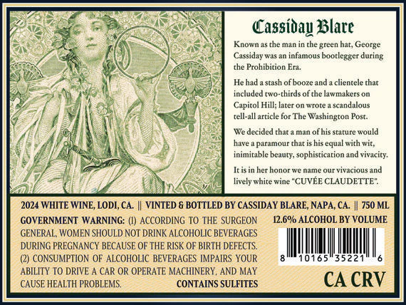 Cassiday Blare 2024 White Blend Lodi - Image 3