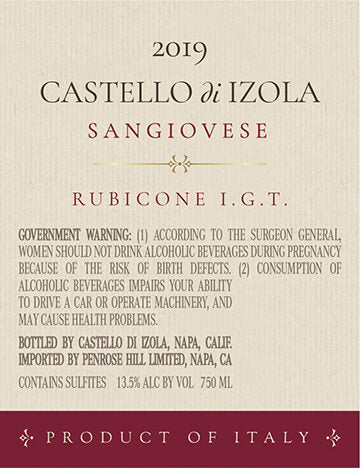 Castello di Izola 2019 Sangiovese Rubicone IGT, Italy - Image 3