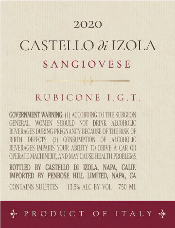 Castello di Izola 2020 Sangiovese Rubicone IGT, Italy - Image 4