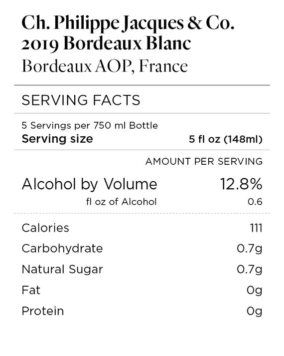 Ch. Philippe Jacques & Co. 2019 Bordeaux Blanc Bordeaux AOP, France - Image 4