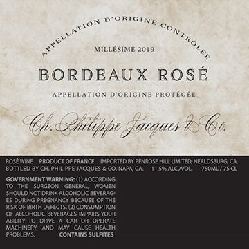 Ch. Philippe Jacques & Co. 2019 Bordeaux Rosé Bordeaux AOP, France - Image 3