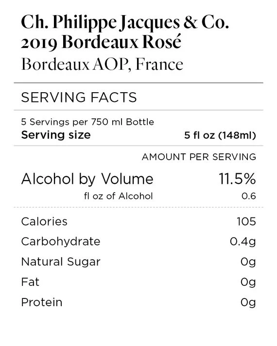 Ch. Philippe Jacques & Co. 2019 Bordeaux Rosé Bordeaux AOP, France - Image 4