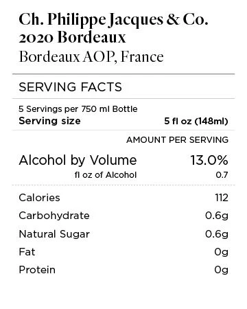 Ch. Philippe Jacques & Co. 2020 Bordeaux Rouge Bordeaux AOP, France - Image 5