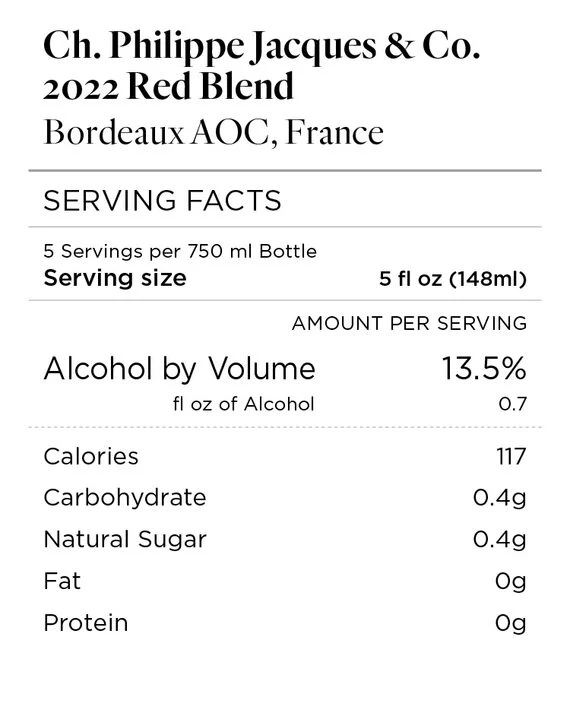 Ch. Philippe Jacques & Co. 2022 Red Blend Bordeaux AOC, France - Image 4