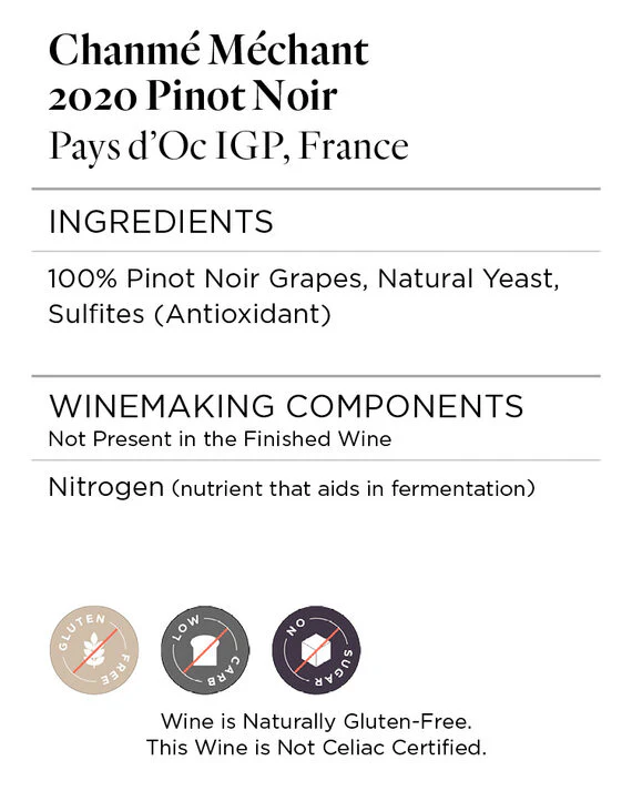 Chanmé Méchant 2020 Pinot Noir Pays d'Oc IGP, France - Image 5
