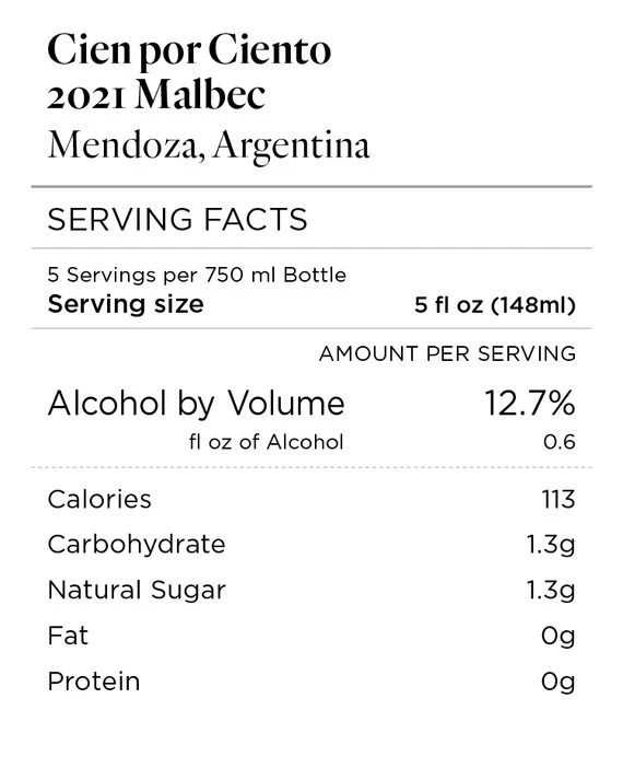 Cien por Ciento 2021 Malbec Mendoza, Argentina - Image 4