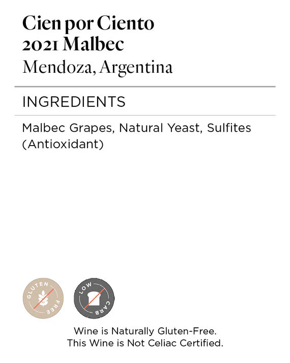 Cien por Ciento 2021 Malbec Mendoza, Argentina - Image 5