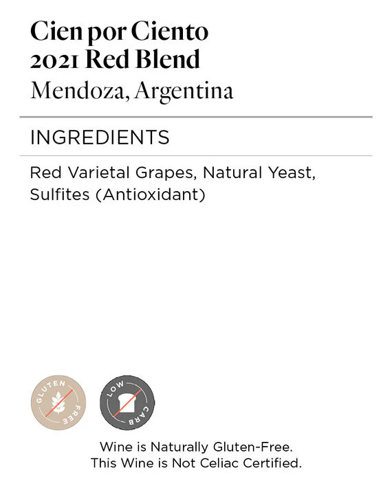 Cien por Ciento 2021 Red Blend Mendoza, Argentina - Image 5
