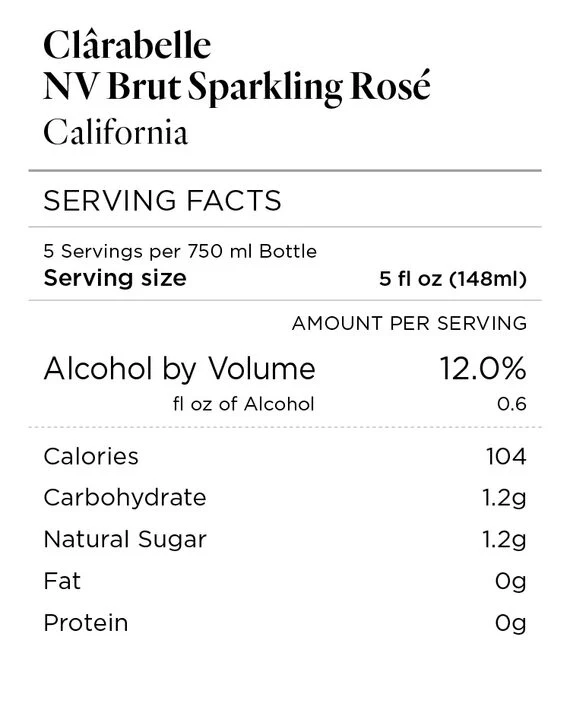 Clârabelle NV Brut Sparkling Rosé, California - Image 4