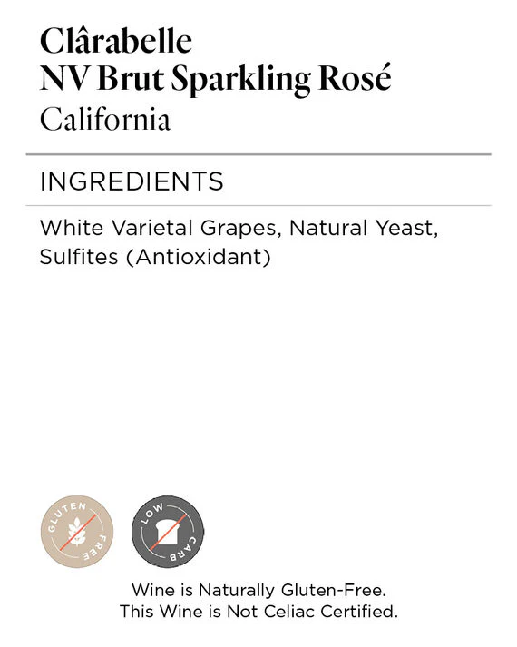 Clârabelle NV Brut Sparkling Rosé, California - Image 5