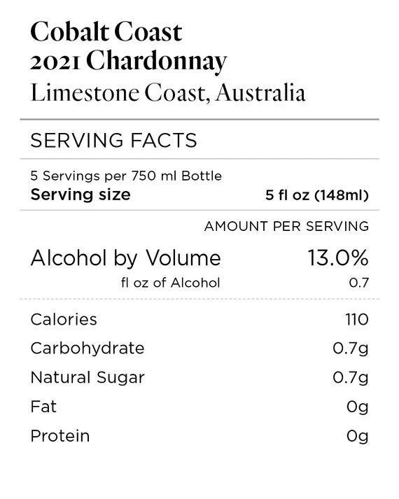 Cobalt Coast 2021 Chardonnay Limestone Coast, Australia - Image 4