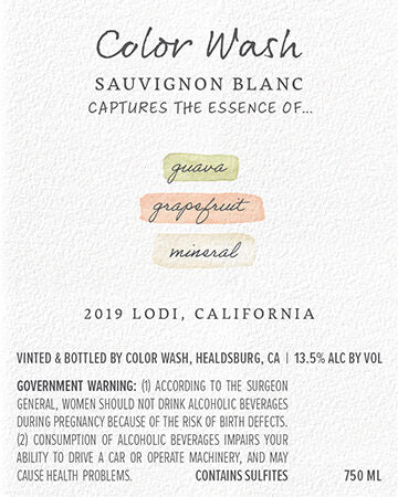 Color Wash 2019 Sauvignon Blanc Lodi, California - Image 3
