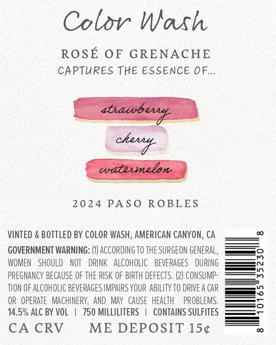 Color Wash 2024 Rosé of Grenache Paso Robles, California - Image 3