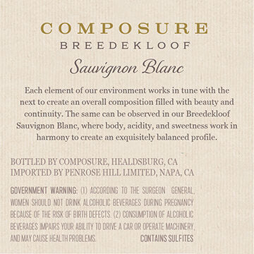 Composure 2021 Sauvignon Blanc Breedekloof, South Africa - Image 3