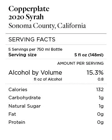 Copperplate 2020 Syrah Sonoma County, California - Image 5