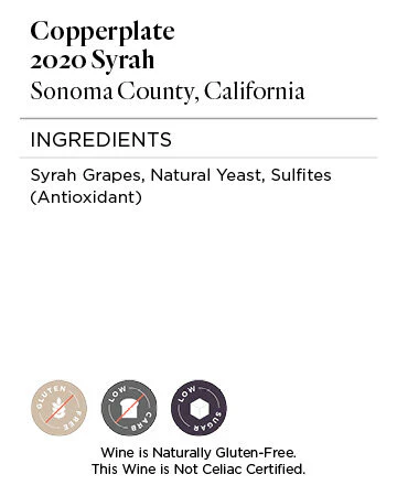 Copperplate 2020 Syrah Sonoma County, California - Image 6