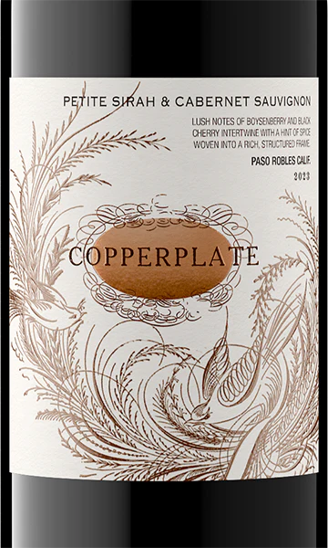 Copperplate 2023 Petite Sirah - Cabernet Sauvignon Paso Robles, California - Image 2