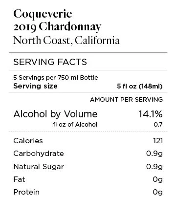 Coqueverie 2019 Chardonnay North Coast, California - Image 4