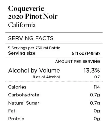 Coqueverie 2020 Pinot Noir, California - Image 4