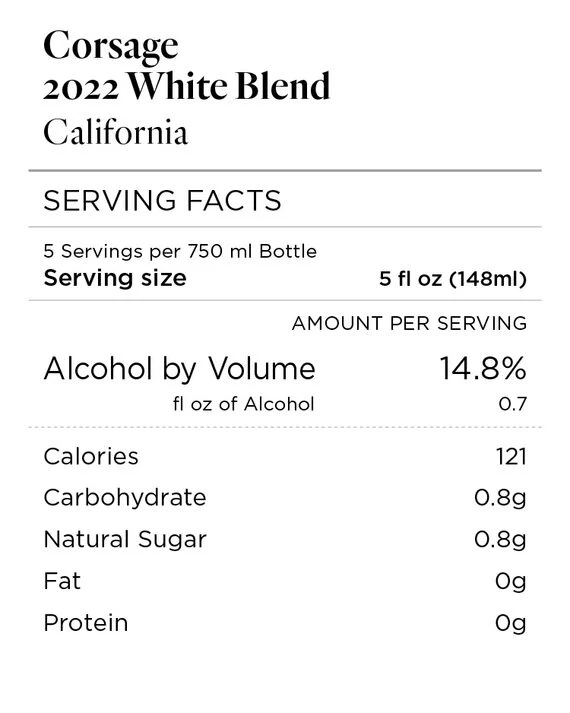 Corsage 2022 White Blend, California - Image 4