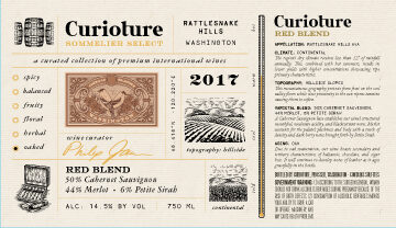 Curioture 2017 Cabernet – Merlot – Petite Sirah Rattlesnake Hills, Washington - Image 3
