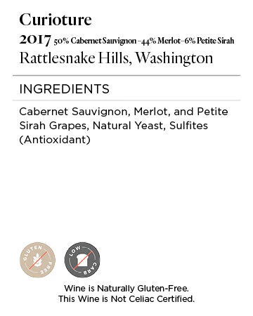 Curioture 2017 Cabernet – Merlot – Petite Sirah Rattlesnake Hills, Washington - Image 5